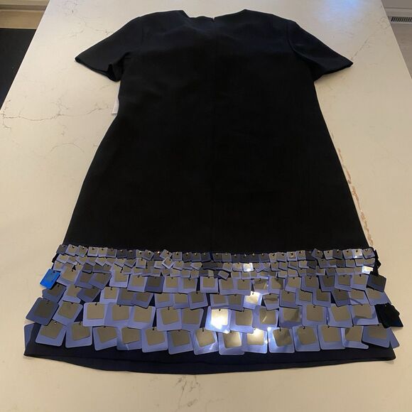 Tory Burch Color Block Sequin T Shirt Dress Size 2 - Picture 10 of 11